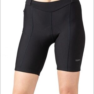 Terry Touring Bike Short/Regular Women's Black Cycling Shorts XS NWT